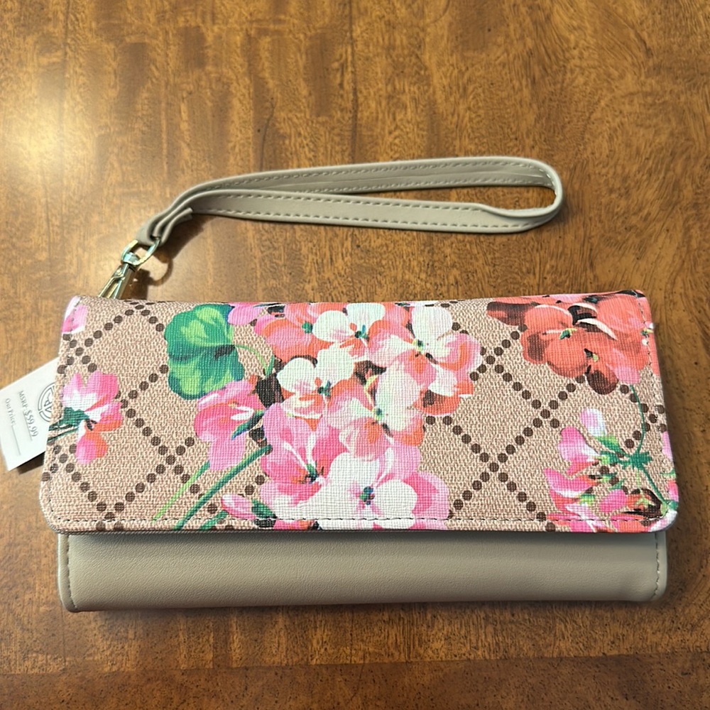 AR New York Floral Print Wallet NEW - Picture 2 of 13